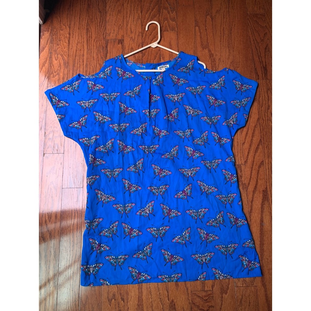Tramp Butterfly Blue Blouse Size 1X
